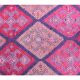 Vintage Turkish Oushak Handmade Cotton Purple Wool Runner Rug 74x345