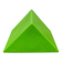 Lampe de sol ou de table en forme de prisme vert postmoderne de Heico, années 1980.