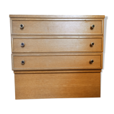 Chevet 3 tiroirs en bois clair