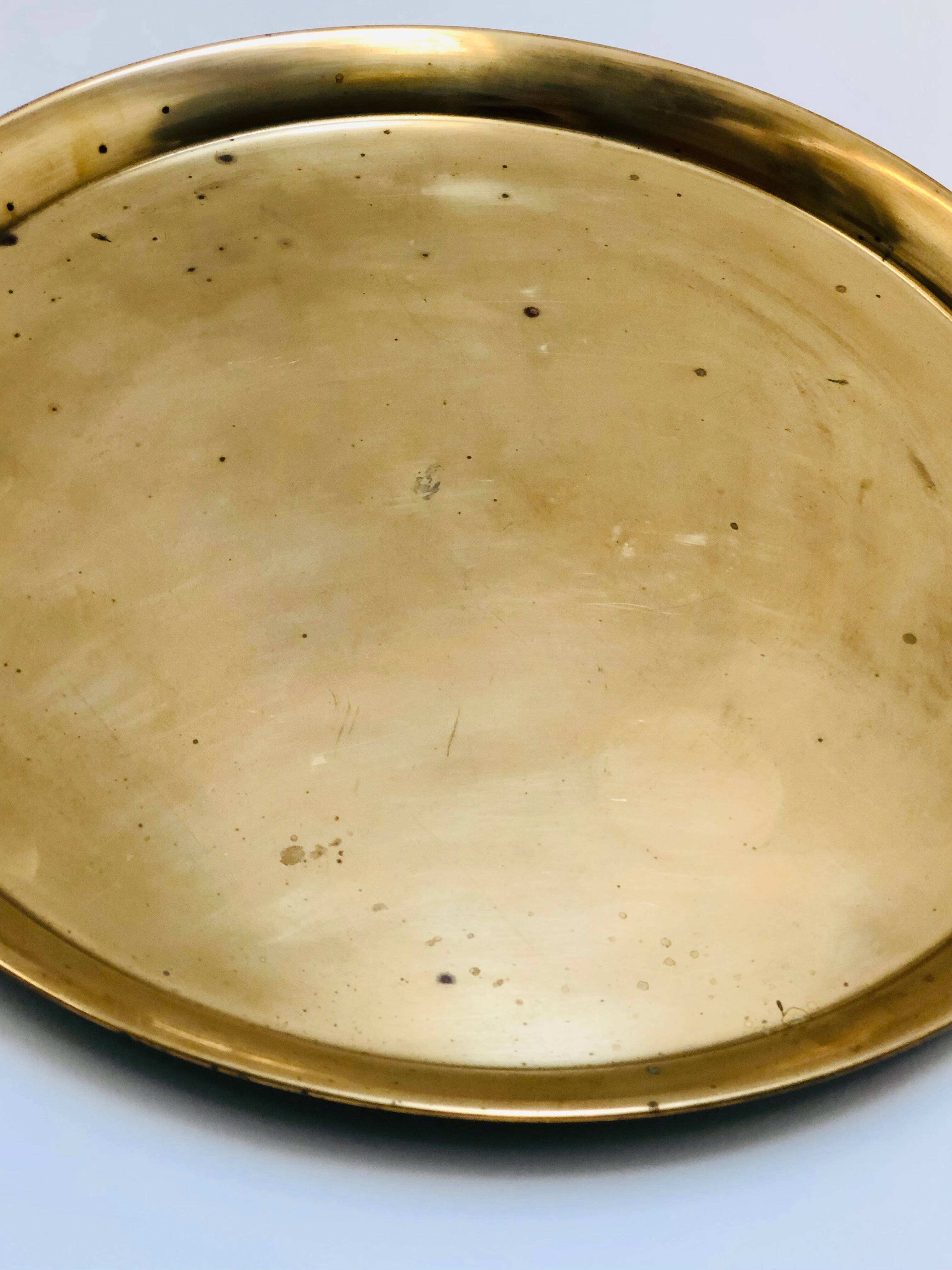 Vintage brass tray D57cm