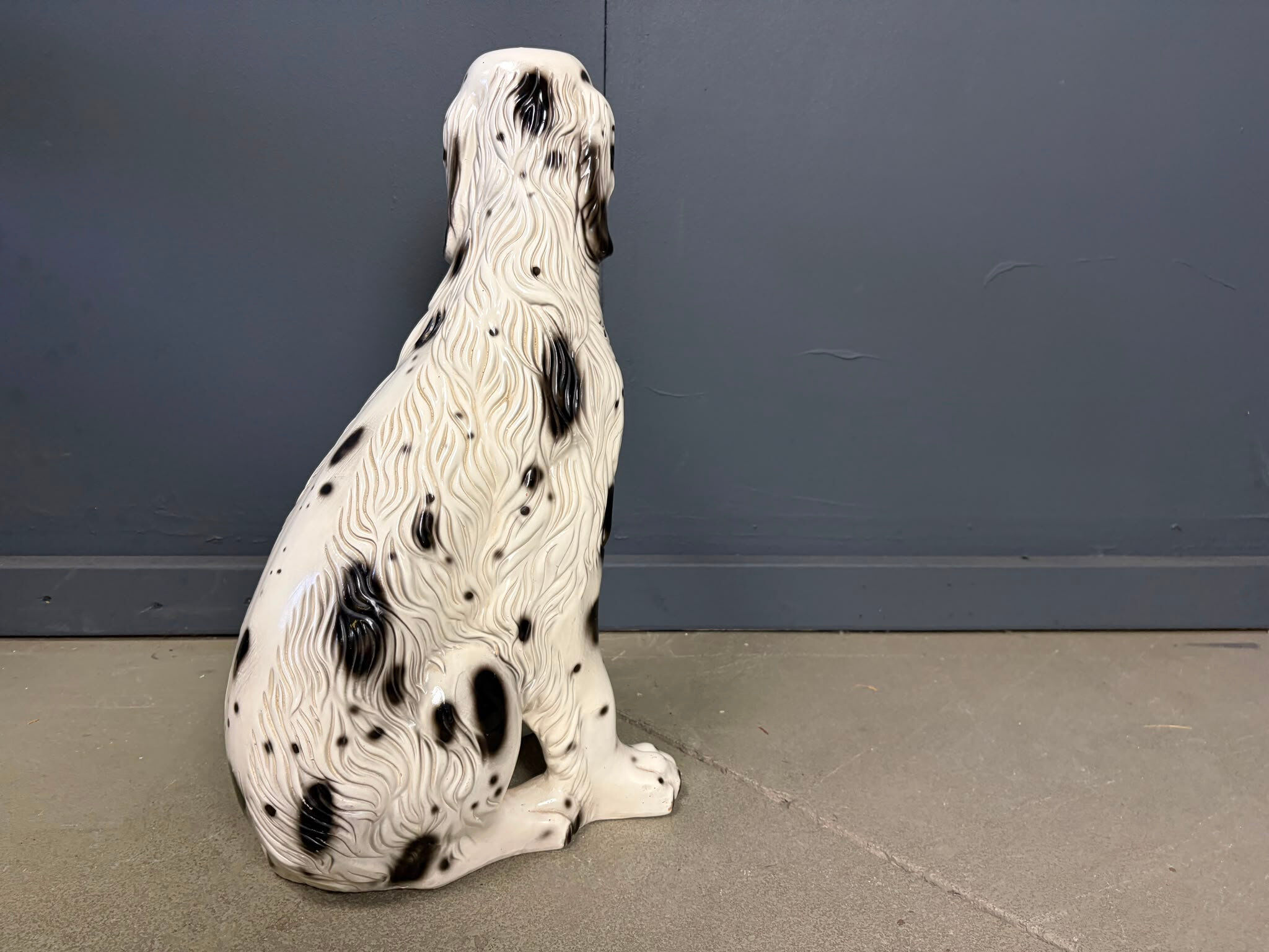 Sculpture en terre cuite d'un Setter anglais, années 1970