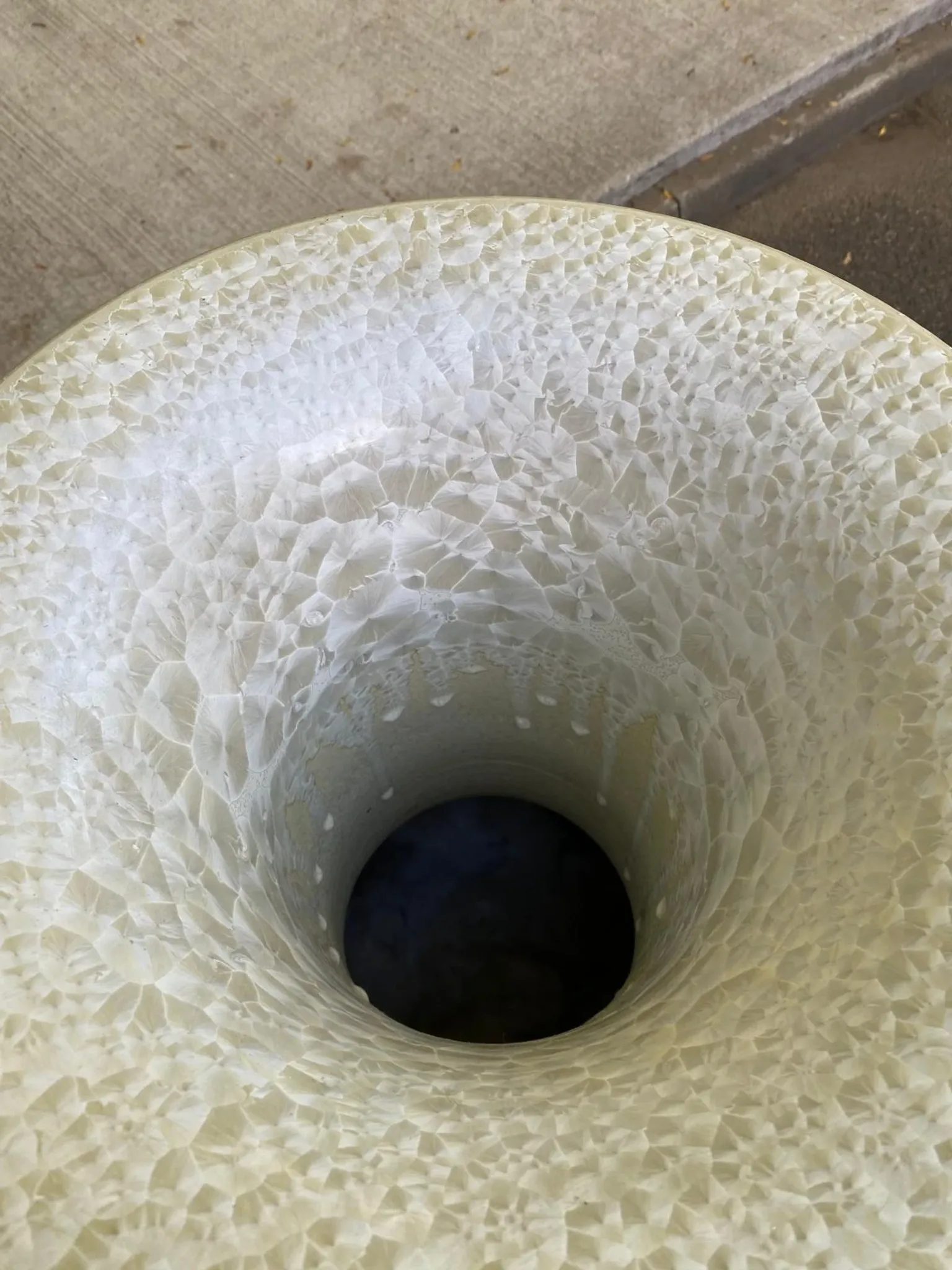 Large floor vase Amphora 137 cm ceramic with pearlescent crystallised glaze.