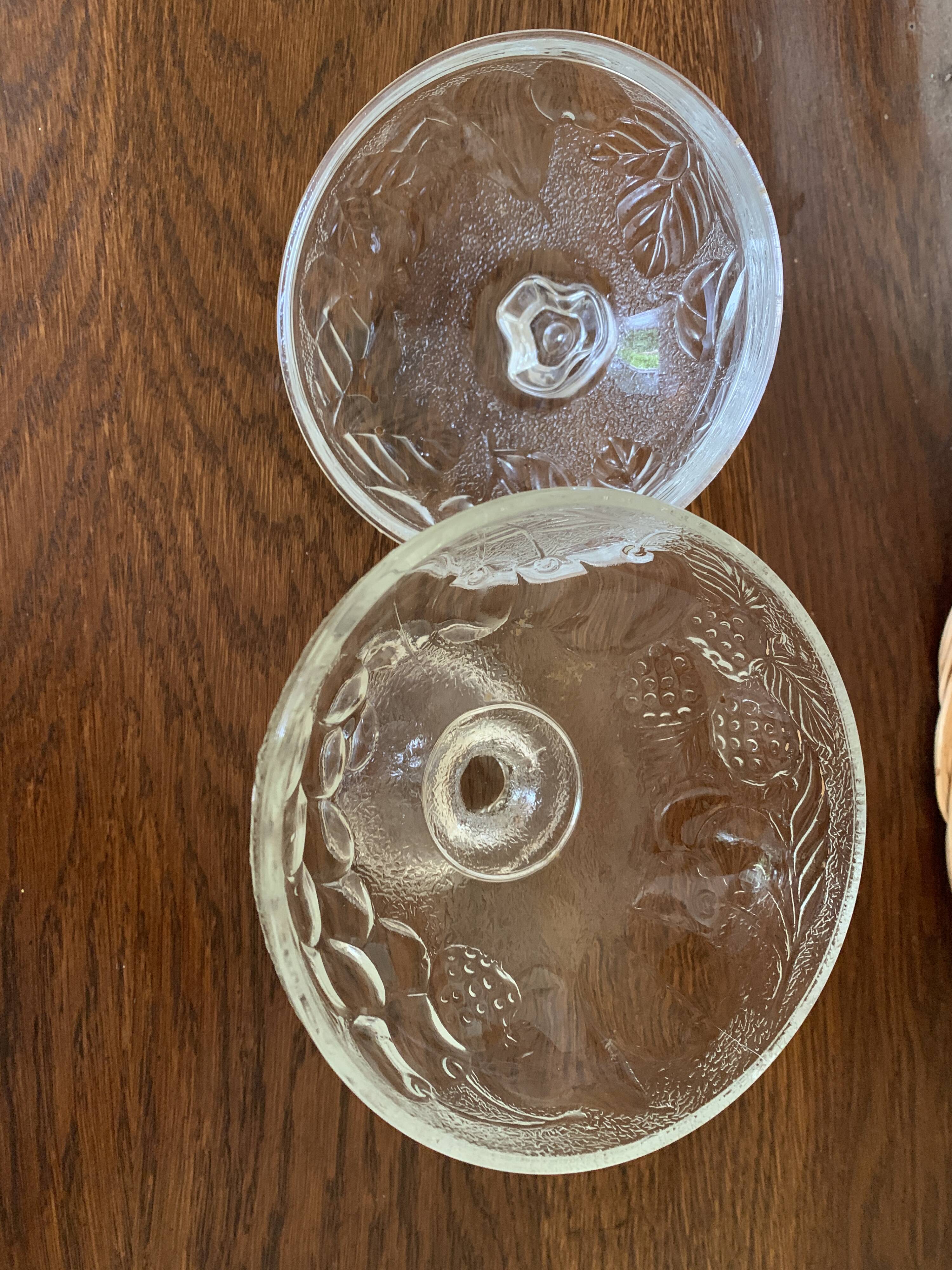 Pretty vintage glass candy box