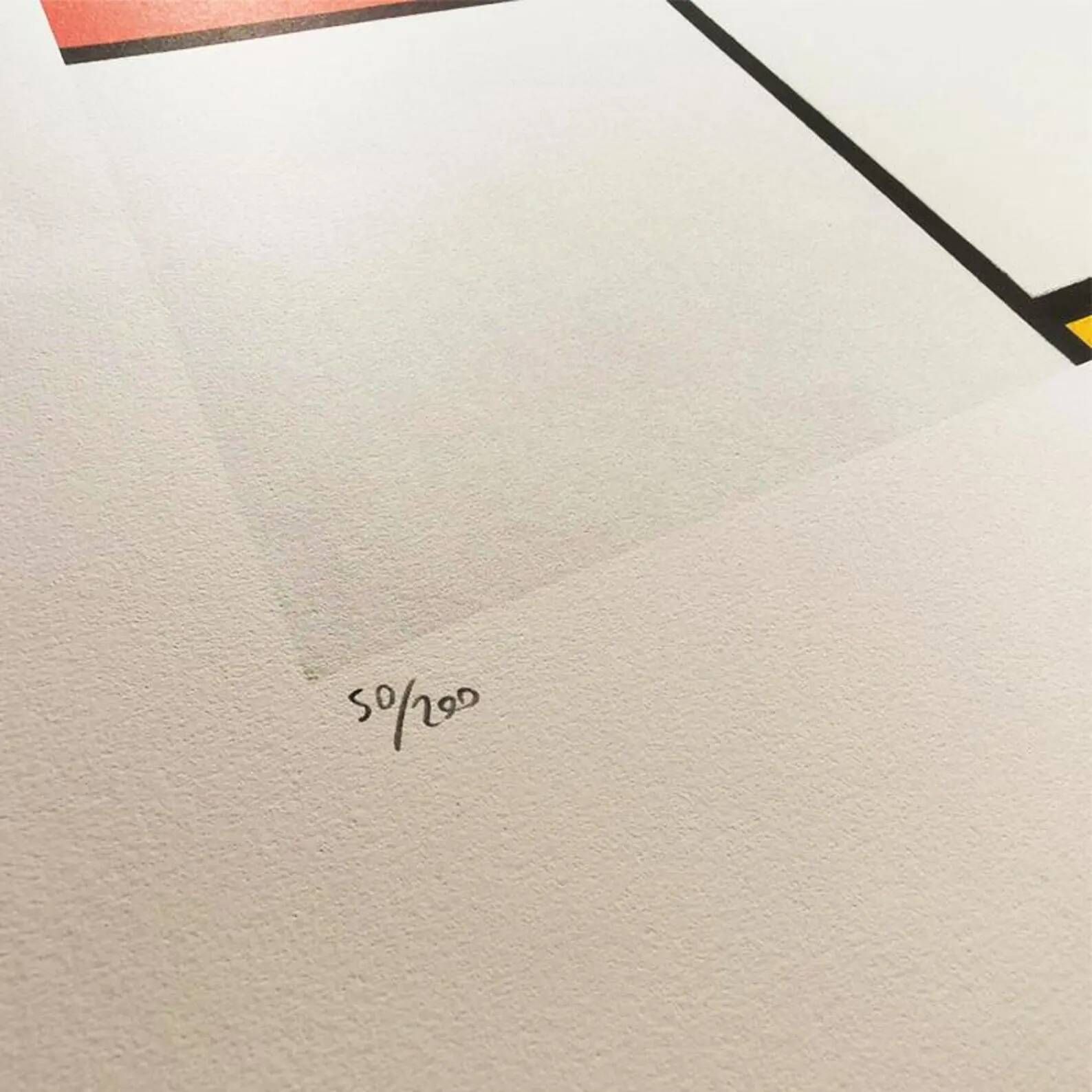 1970s Piet Mondrian Limited Edition Lithograph Numbered in Pencil.