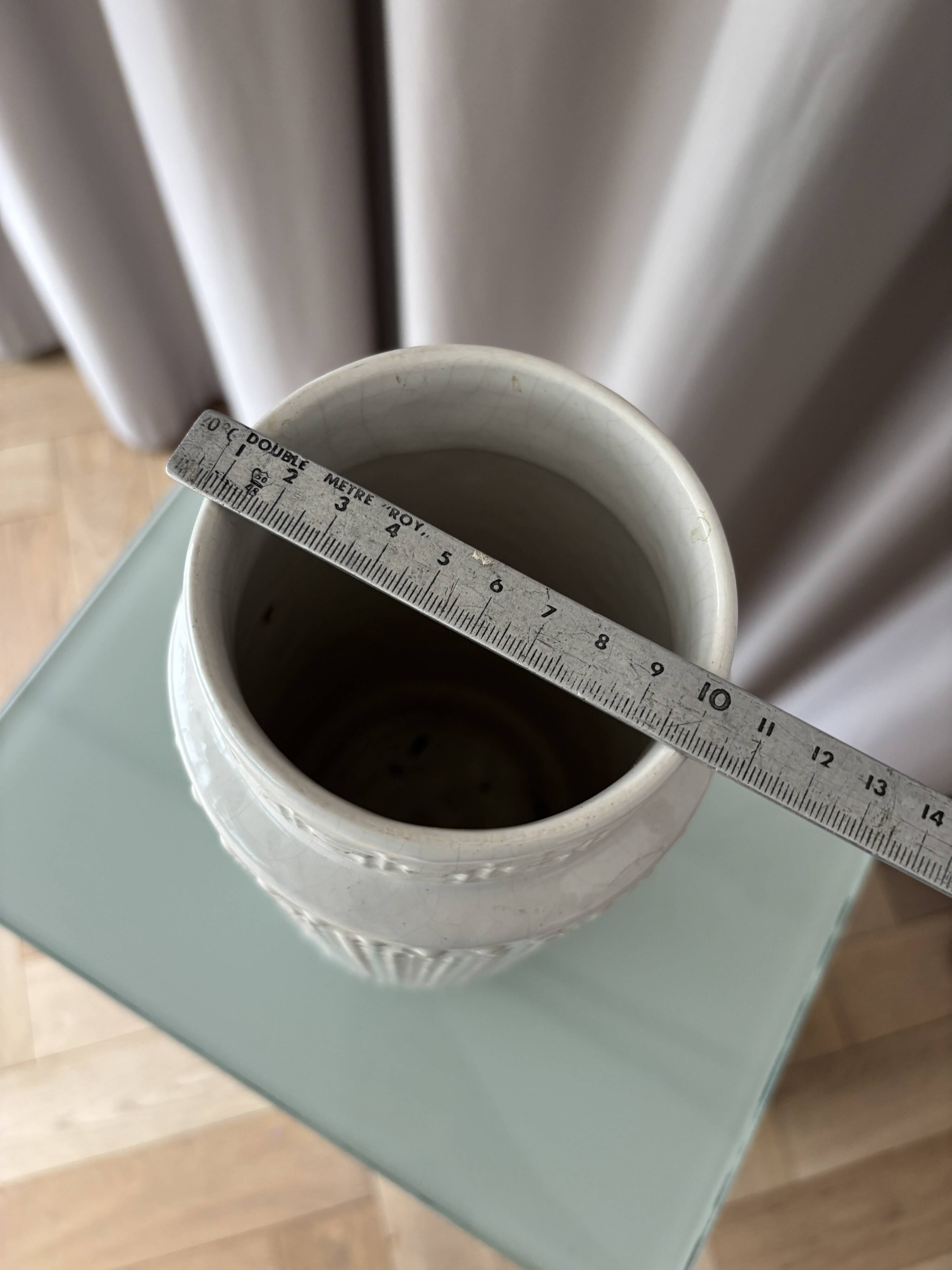 Vintage Fat Lava large vase in white ceramic – Alfred Klein Keramik