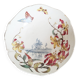 Fruit bowl with polychrome design in Lunéville earthenware, round dish