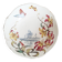 Fruit bowl with polychrome design in Lunéville earthenware, round dish