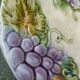 Slipware plates with vine decoration.