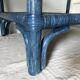 Vintage rattan and glass coffee table