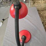 Red designer desk lamp for Hustadt, by Klaus Hempel. 1970s