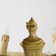 Sconces midcentury, pair of French wall sconces brass bronze