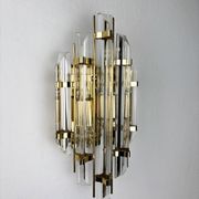 Venini Triedi cut glass wall sconce, Italy, circa 1970s