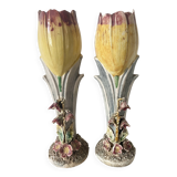 Pair of Art Nouveau tulip vases