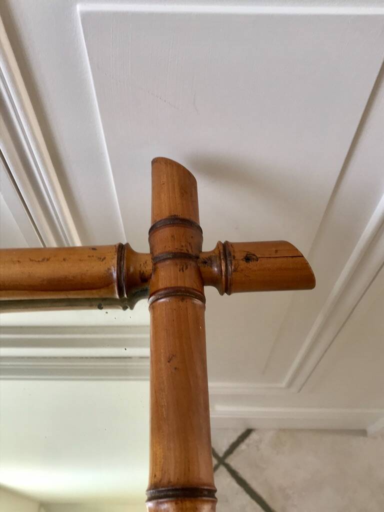 Barber mirror style bamboo XXth