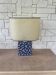 vintage table lamp with a rectangular ceramic base.