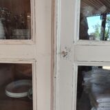 Patinated white bookcase