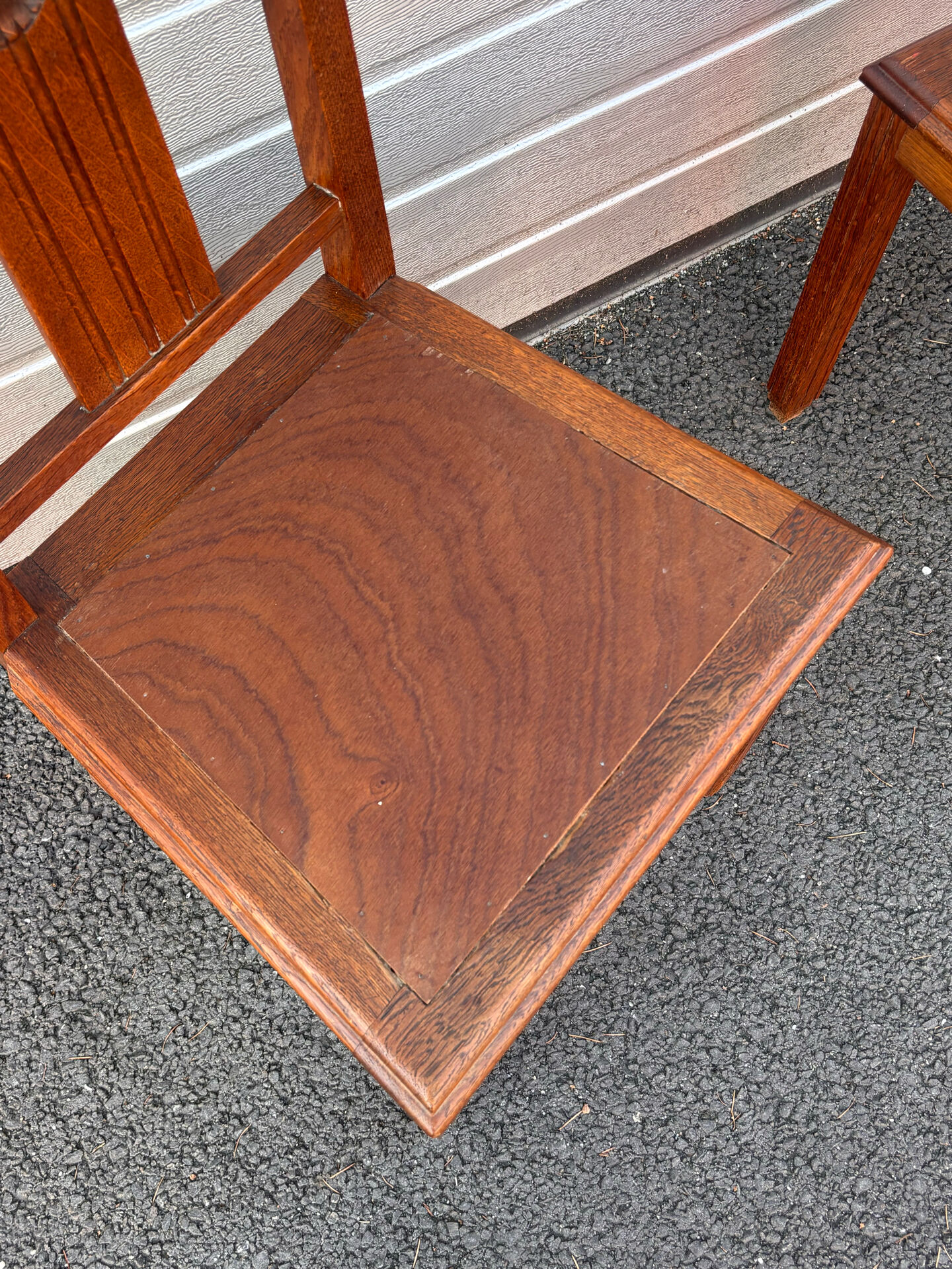 Pair of antique carved oak chairs – Art Nouveau style