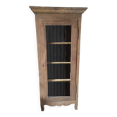 Furniture glass display cabinet solid wood aero-gummed old