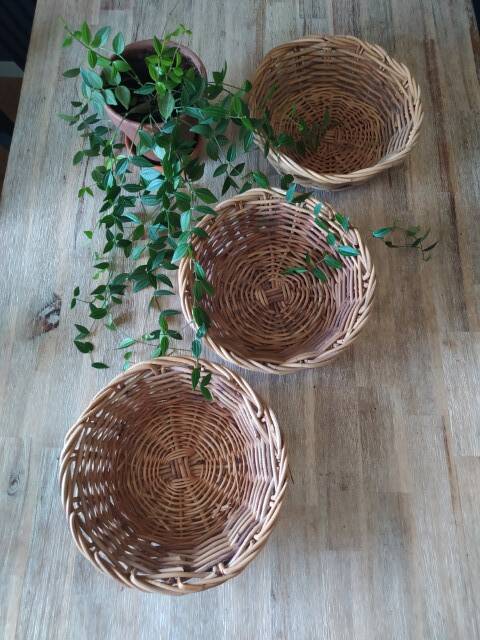 Vintage woven wicker basket