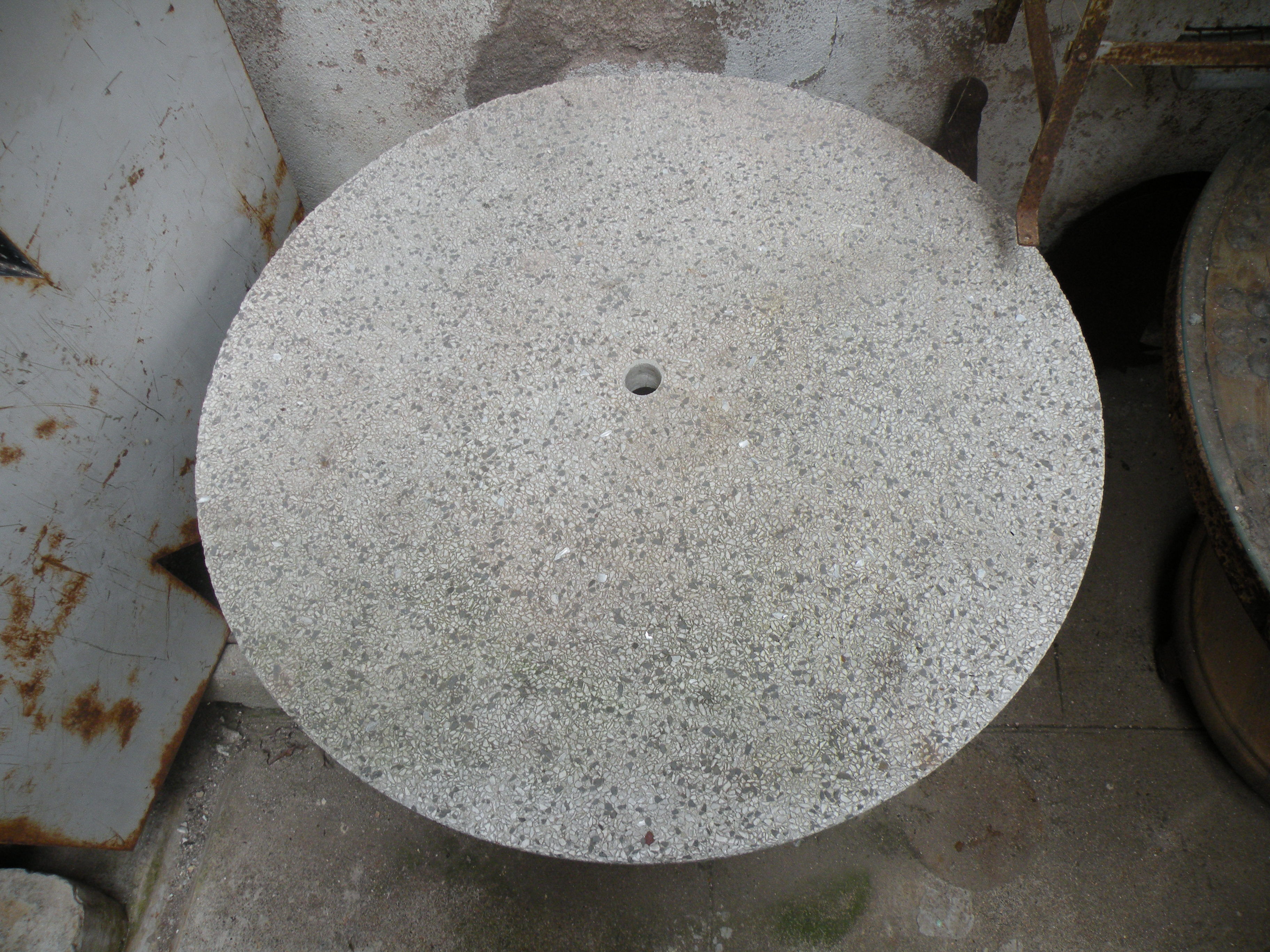 Outdoor round table, garden year 1950