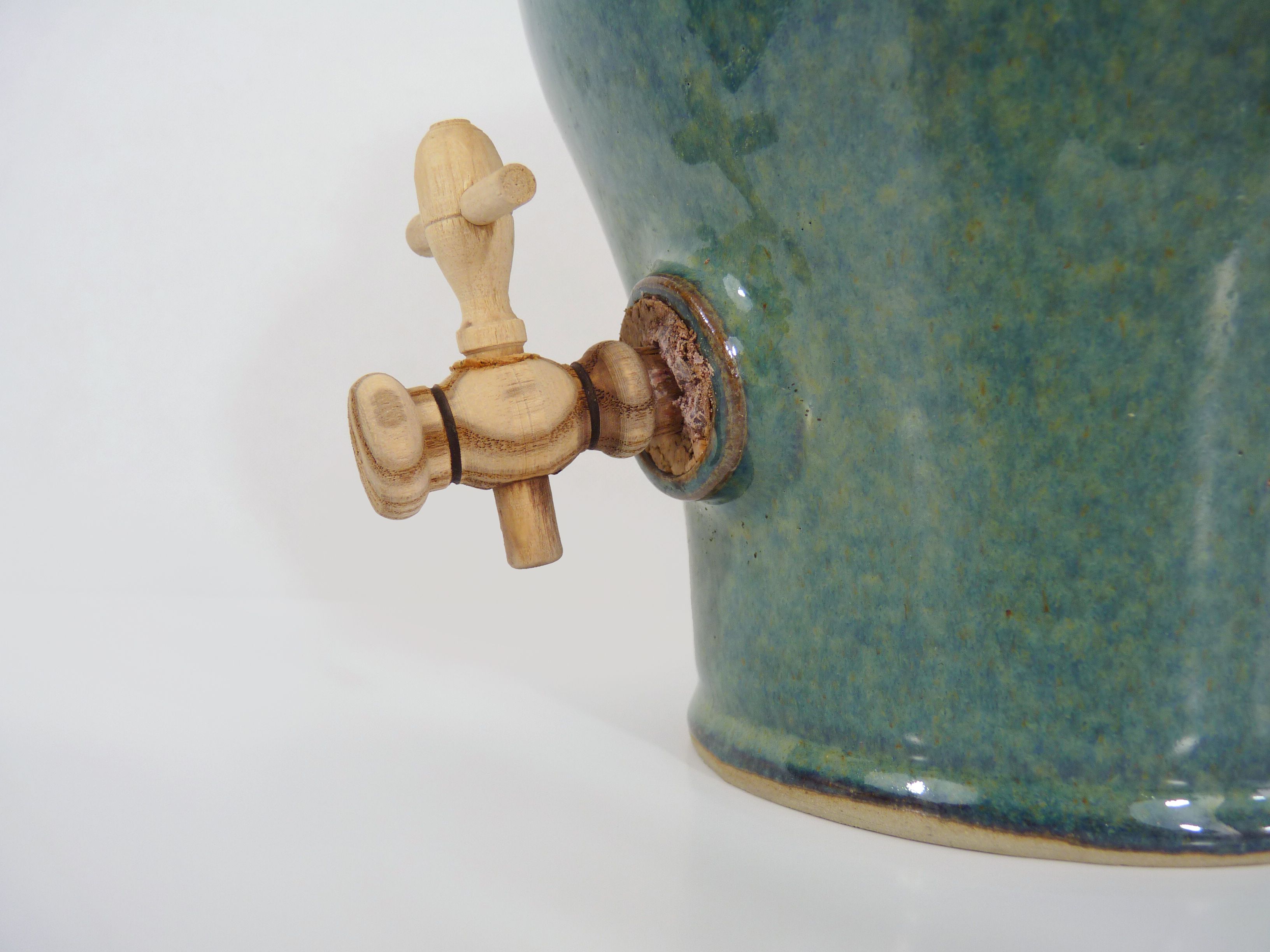 Vinaigrier in glazed sandstone, stamped f.normand
