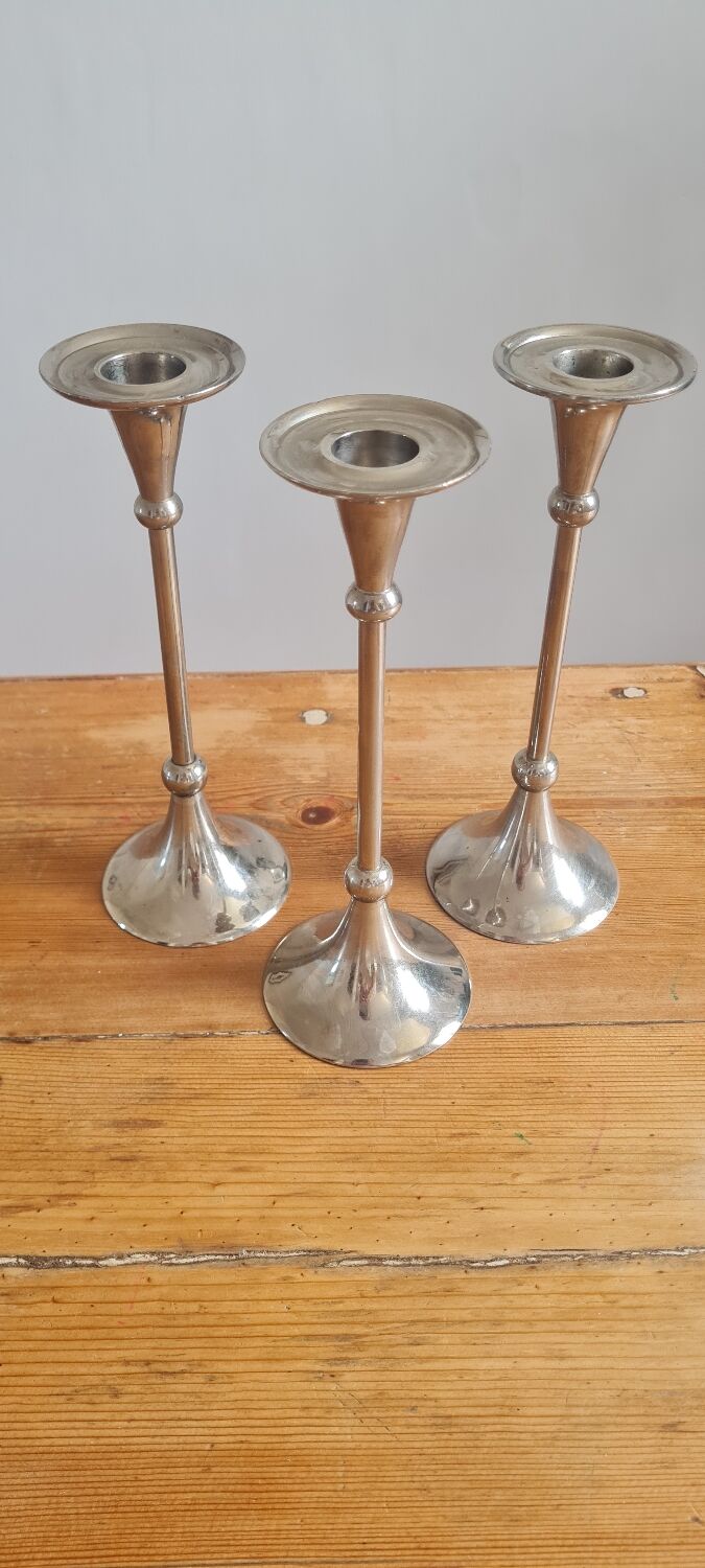 Set of 3 Scandinavian candle holders