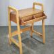 1960s Czech Oak Side Table with Integrated Storage Drawer