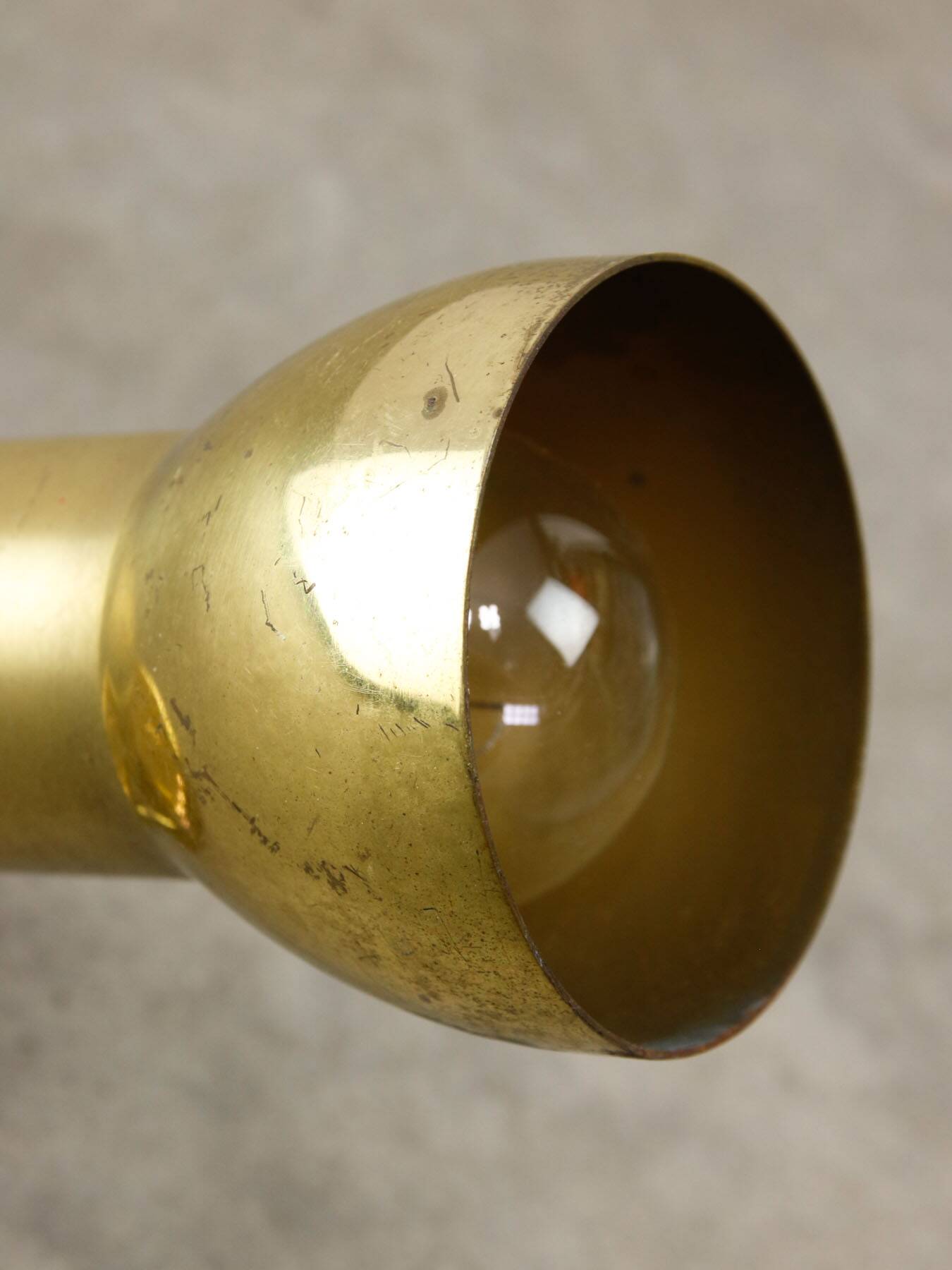 Mid-Century Italian Brass Wall Reflector Lamp, 1960s