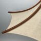 Teak and linen umbrella pendant by Domus, 1970s