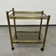 Vintage brass serving trolley