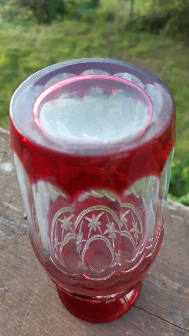 Bohemian crystal vase