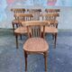 Lot de 6 chaises viennoise bois courbé 1970