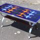 Table basse céramique et métal époque 60's