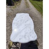 19th-century butcher's table made of wrought iron and twisted.