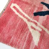 Moroccan Berber carpet Beni Ouarain pink patterned 246x161cm