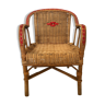 Fauteuil enfant des années 60, osier