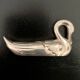 6 porte-couteaux forme canard en métal couleur argent