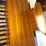 Scandinavian dressing table round mirror