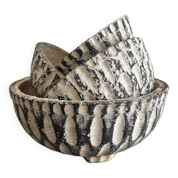 set of cement planters 1950
