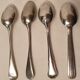 Set of mismatched silvered metal cutlery