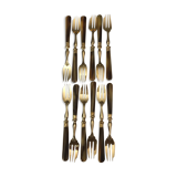 Golden vintage forks