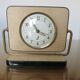Mechanical alarm clock "jaz" brass and vinyl, swivel 50s 60s