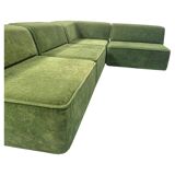 Swiss Vintage Modular Trio Sofa in Green Fabric by Team Form AG for Cor.