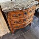 Small Louis XV Transition jump commode, Breccia marble, 79 cm