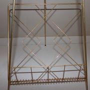 Vintage magazine holder in gold metal