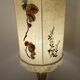 Marble base lamp with antique hand-embroidered lampshade