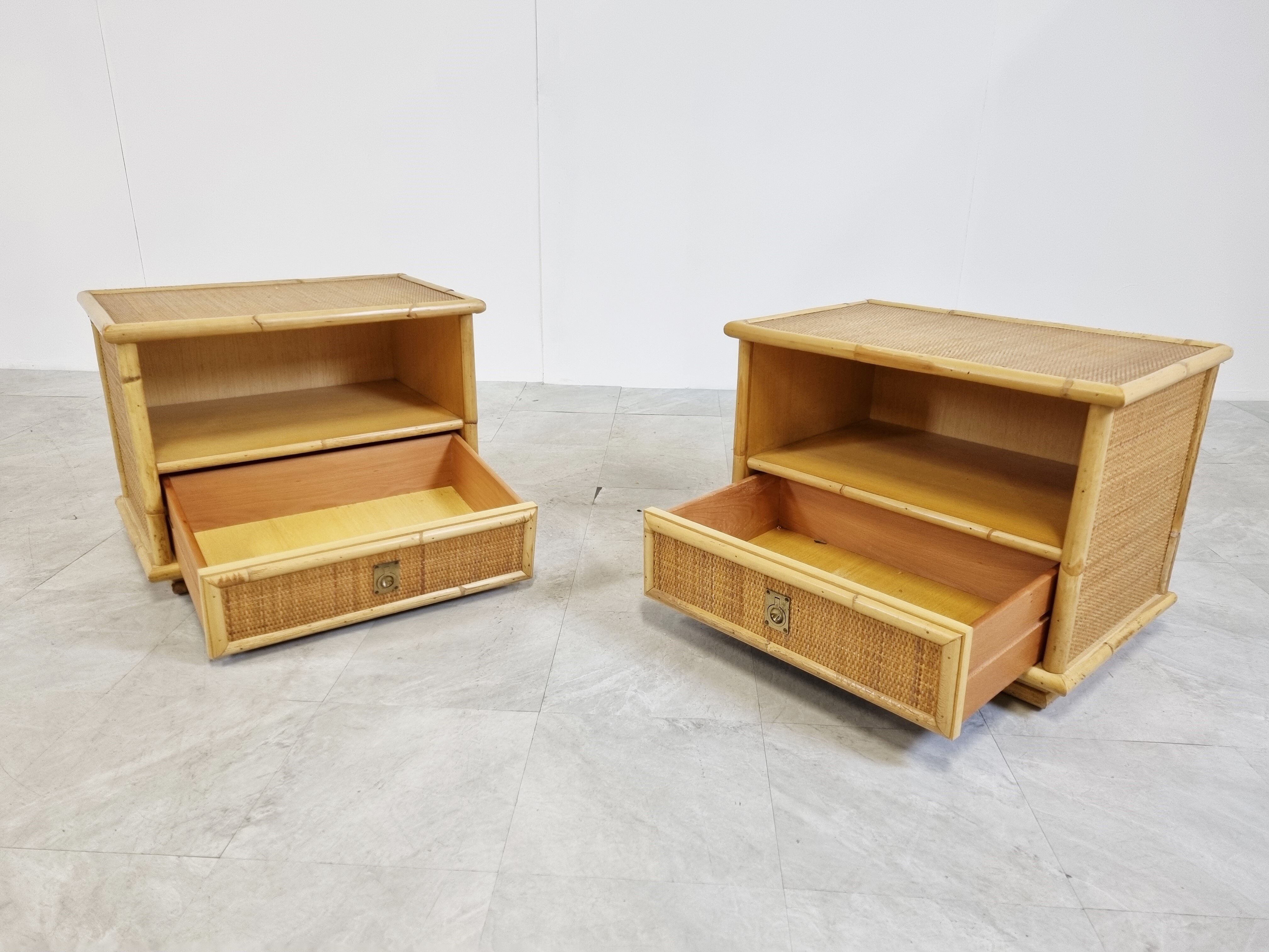 Pair of bedside night stands by Dal Vera 1970s