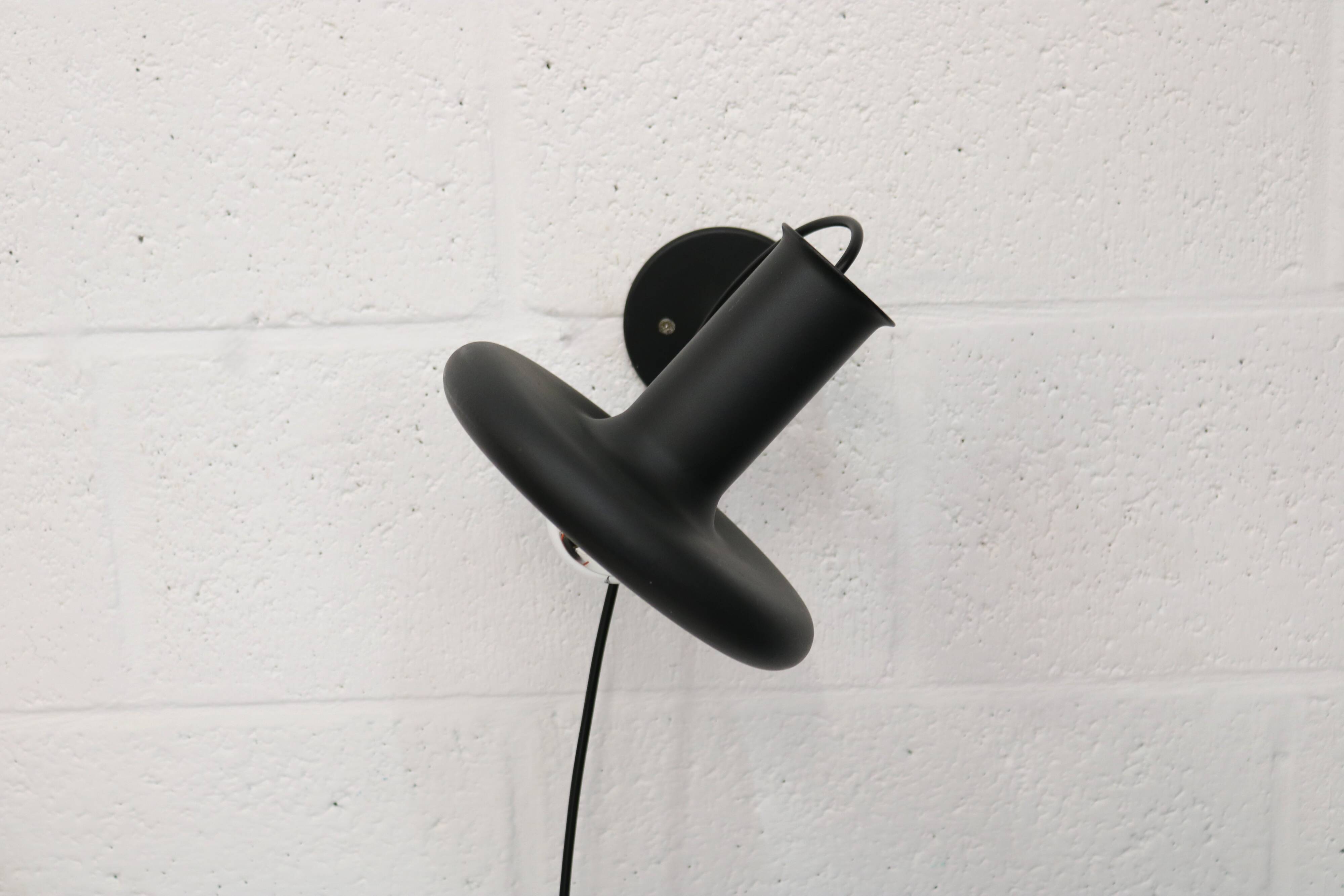 Top Design Fog & Morup black Wall Lamp - Optima 5 - Designed By Hans Due