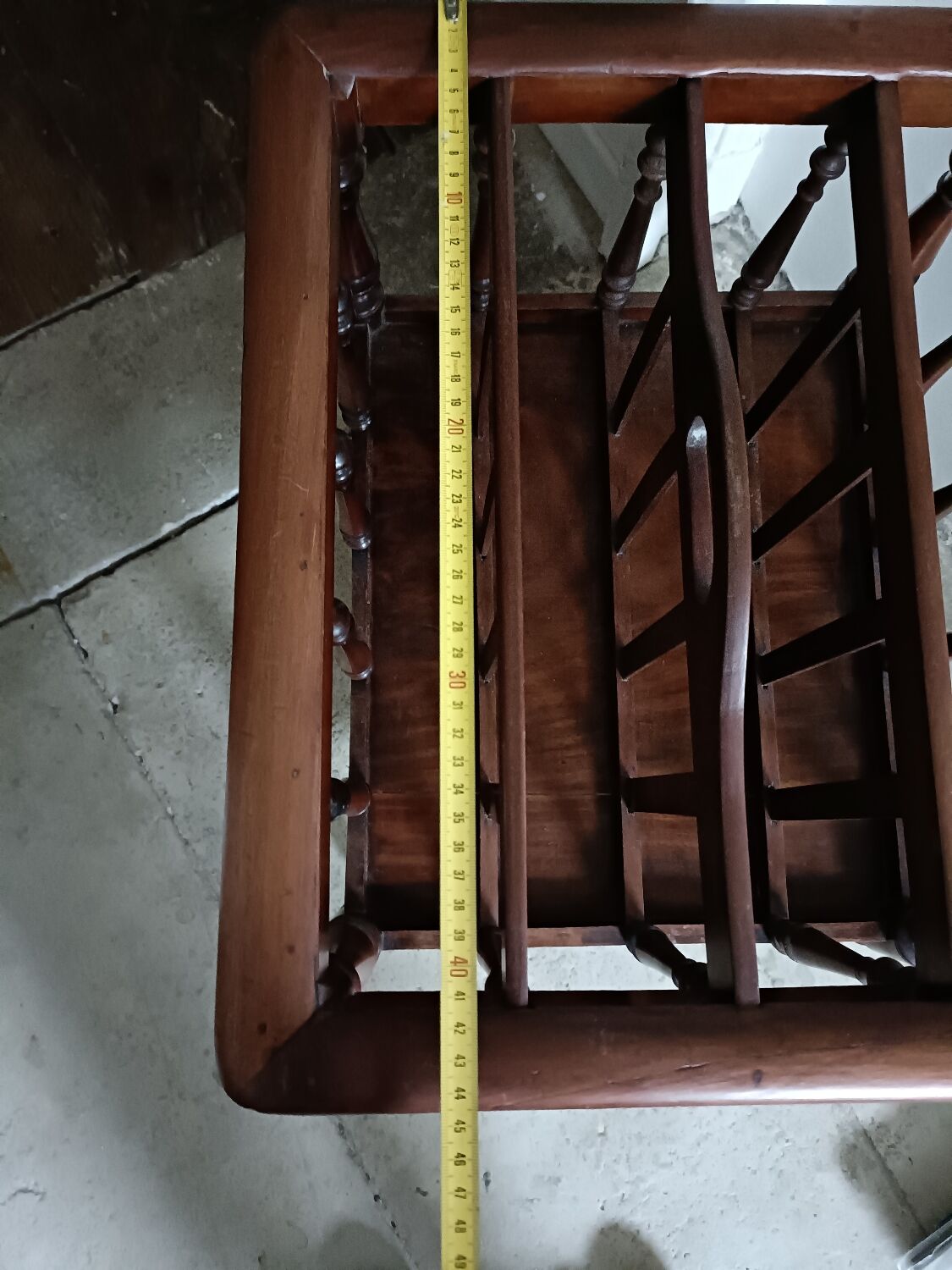 Magazine rack, mahogany vinyl rack, 19th century