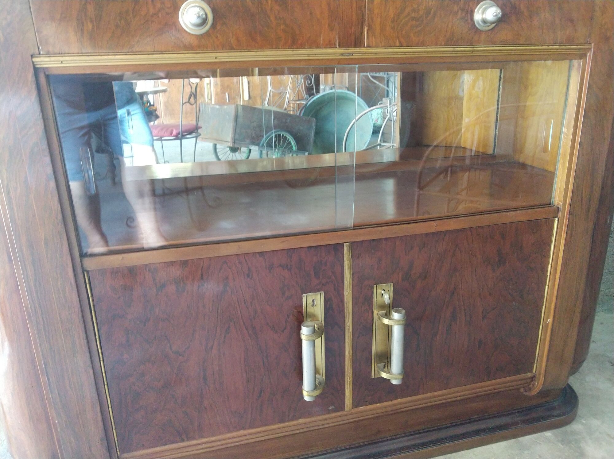Buffet 1930 in rosewood and Portor marble